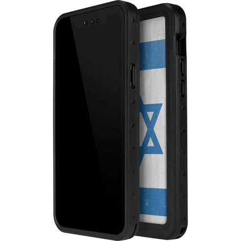 Israel Flag Distressed iPhone 15 Plus Waterproof Case